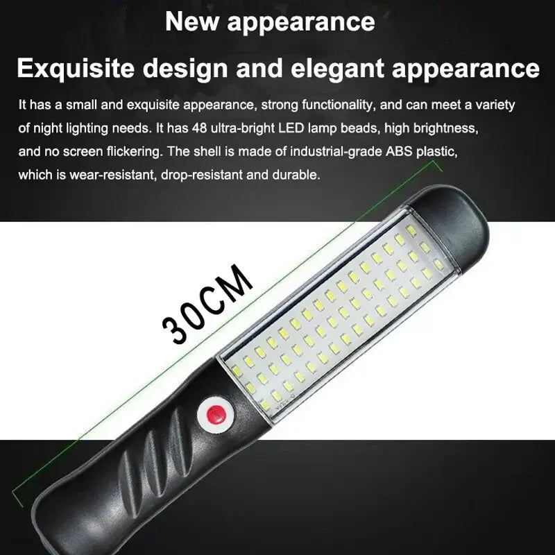 Luce da lavoro magnetica ricaricabile di 30 cm
