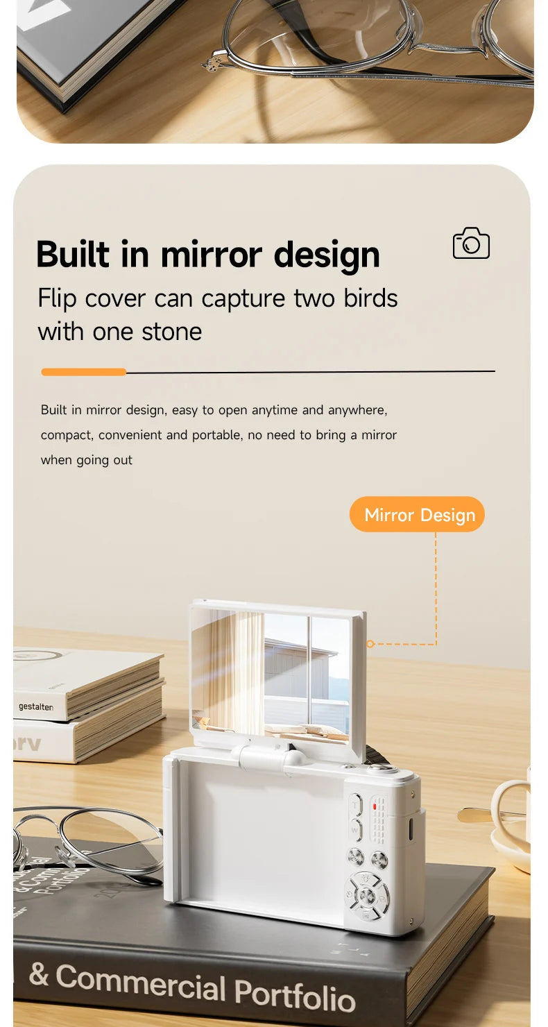 4K 64MP Retro kompaktný digitálny fotoaparát s 18-násobným priblížením