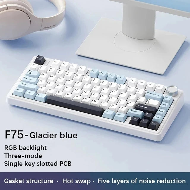 AULA F75 Wireless Mechanical Keyboard RGB 75% Hot Swap 78-Key