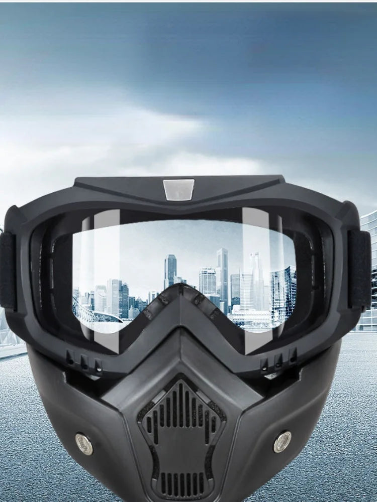 Goggles Full Face Hd Transparent Fog-proof Sand-proof Electric Welding Protective Glasses Versatile Breath-proof Windproof Mask