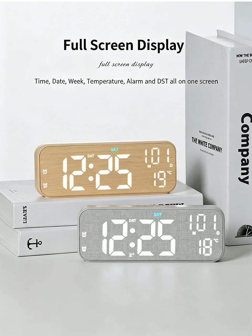 Wood-Style Digital Dual Alarm Clock