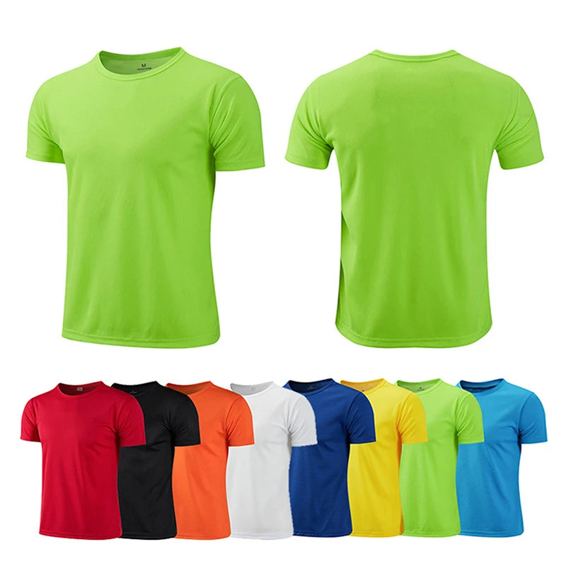 Short-Sleeve Polyester Workout T-Shirt – Color Options