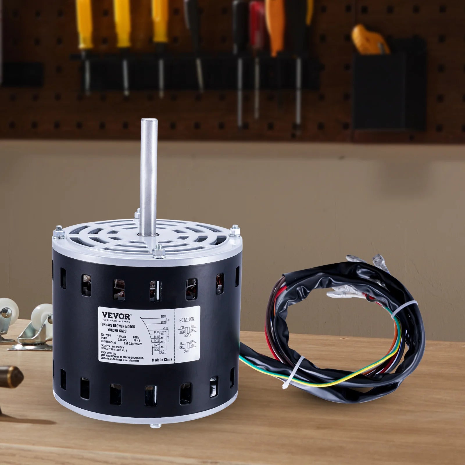 Motor ventilátoru topení 1/3 HP 1075 ot./min 4 rychlosti 48 rám Reverzibilní