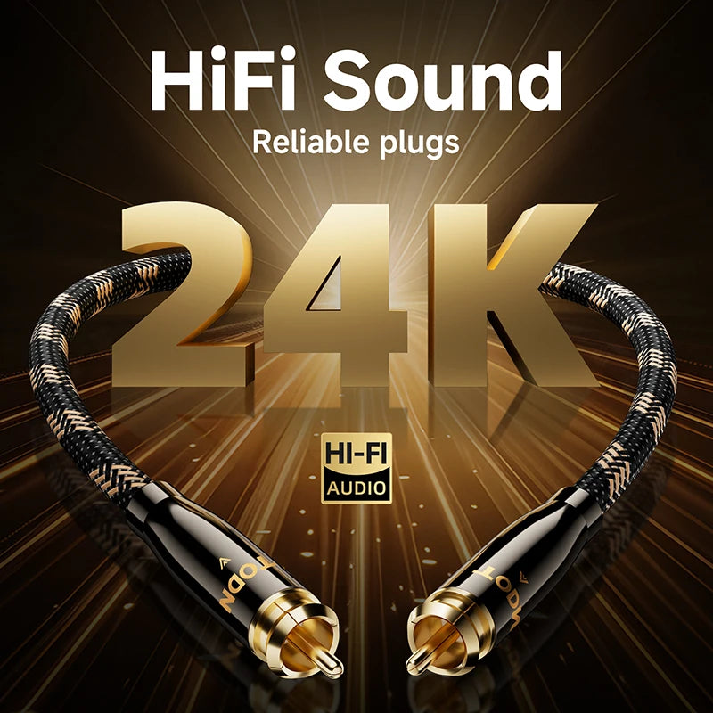 Cablu audio coaxial digital RCA 75 Ohm pentru sisteme HiFi și subwoofer