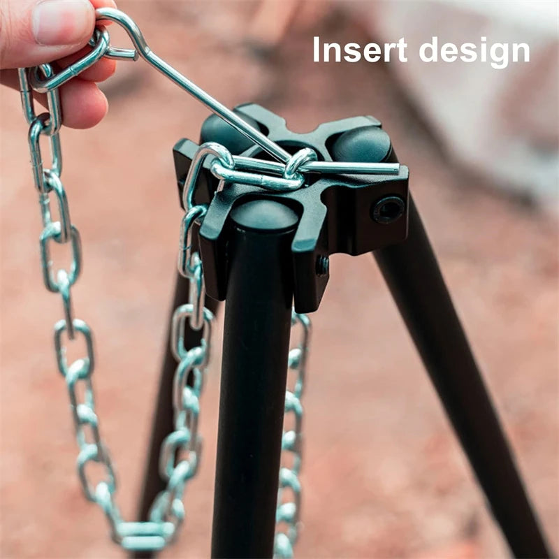 Camping Cooking Tripod with Hanging Chain