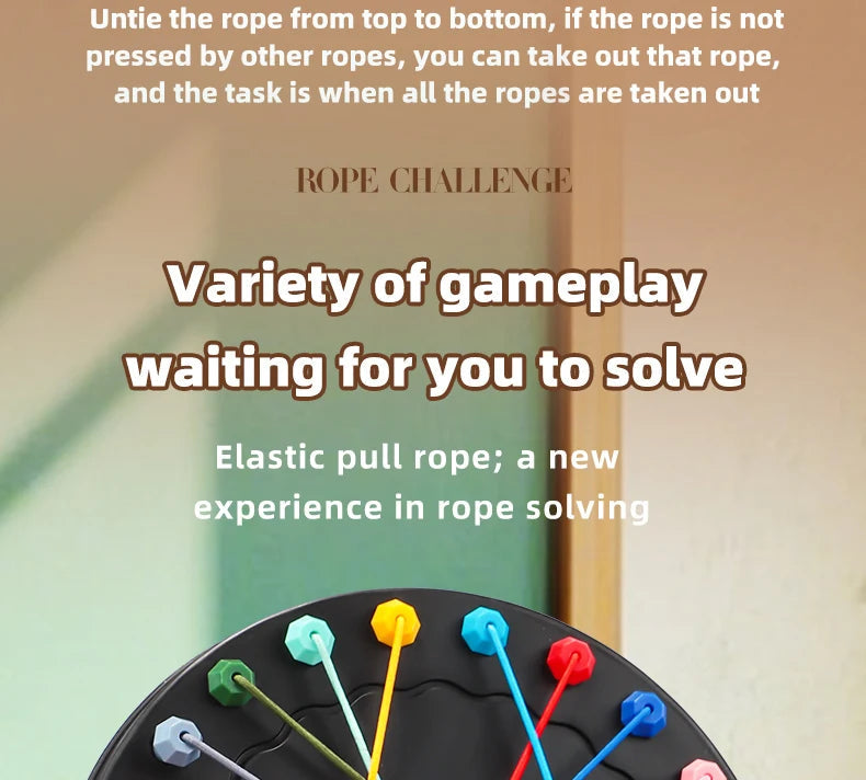 2025 New Rope Breaking Battle Challenge Puzzle Toy Knot Toy Children's Rope Decoding Game Logic Training