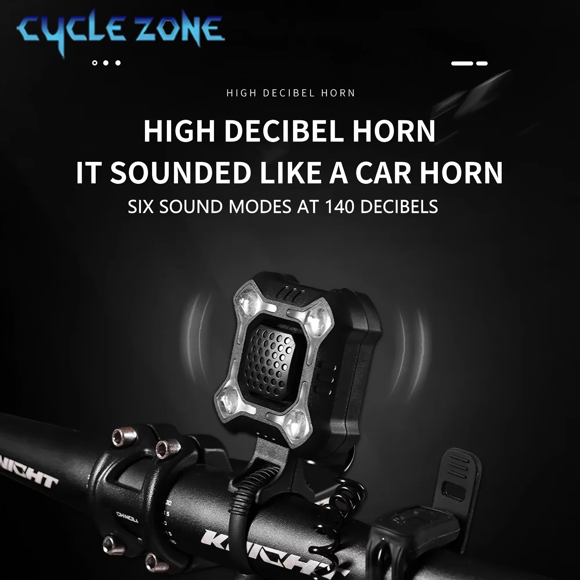 Bicycle Light Electronic Bell MTB Bike Horn TYPE-C Rechargeable Cycling Warning Lamp Cycling Headlight for Night Safety Riding