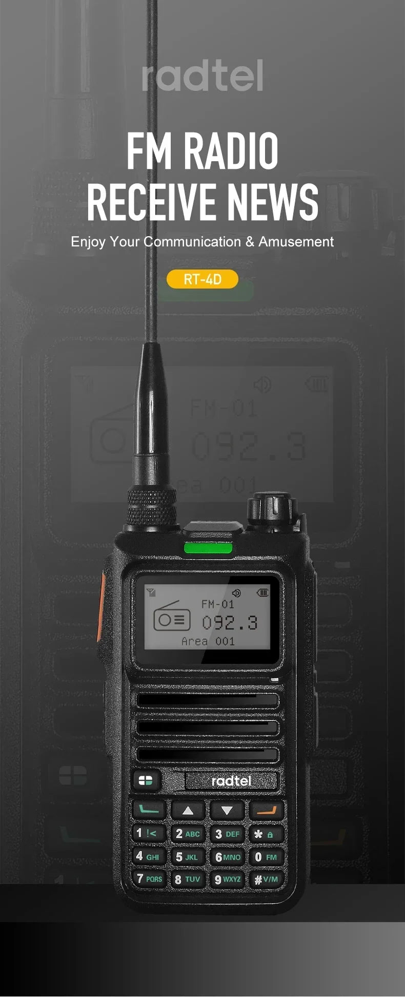 RT-4D DMR Digital and Analogue Two-Way Radio