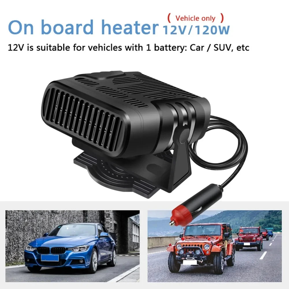 Prenosný ventilátorový ohrievač a odhmlievač do auta, 12 V/24 V