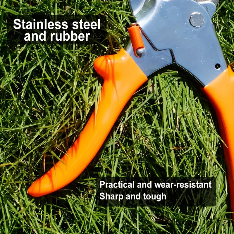 Spring-Loaded Bypass Garden Pruning Shears