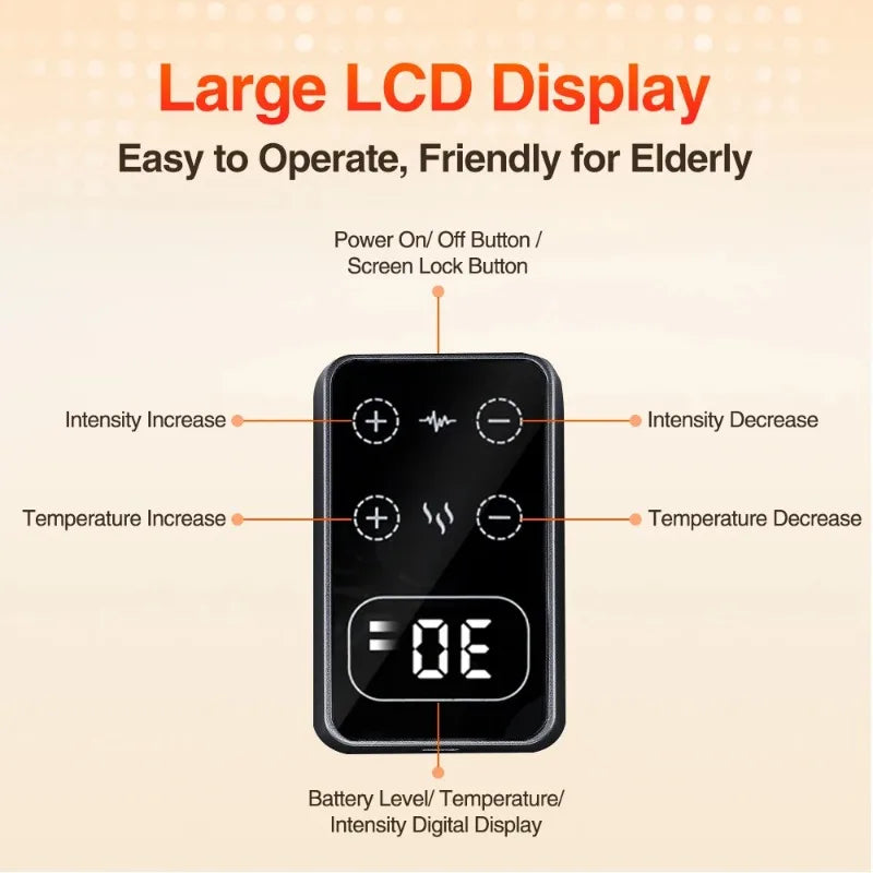 Multifunction Knee Protection Massager 3 Levels Vibrations Massage 5 Levels Hot Compress Leg Joint Muscle Relax Heating Knee Pad