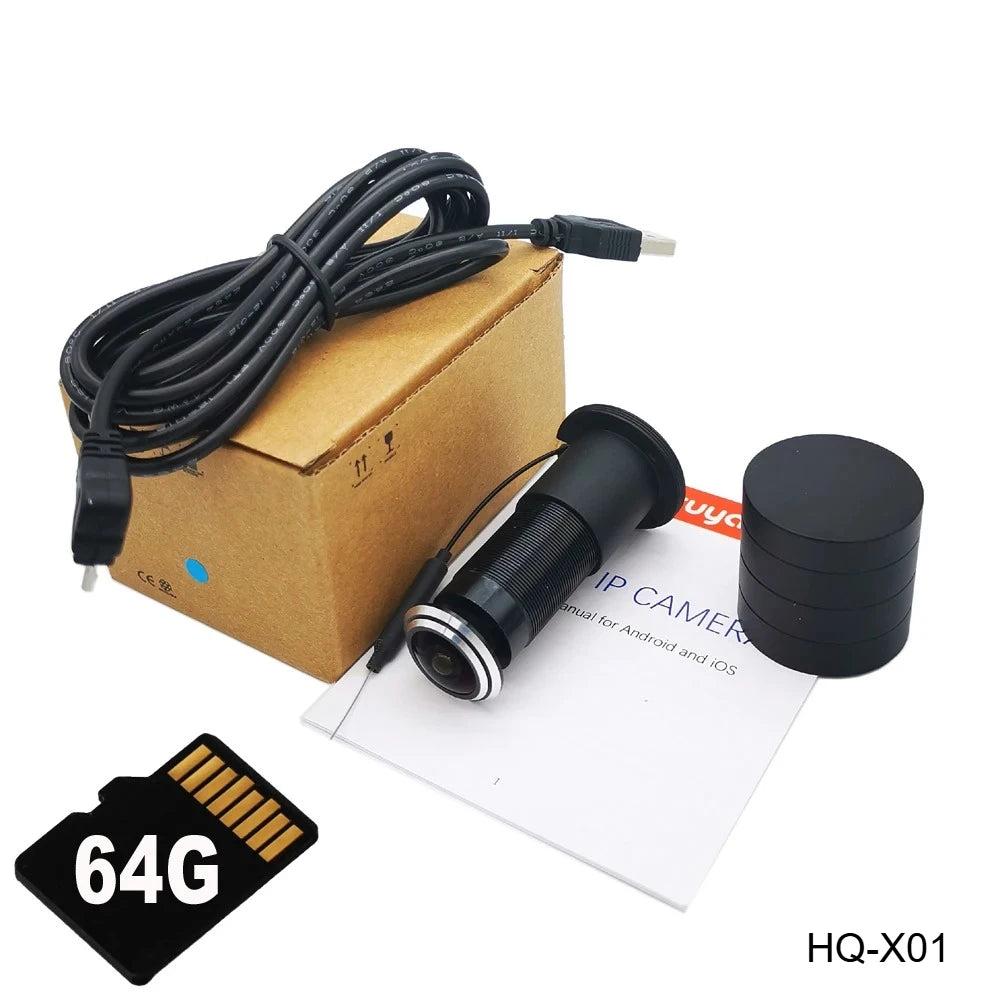 1080P WiFi Peephole Video Door Viewer with Motion Detection and Two-Way Audio