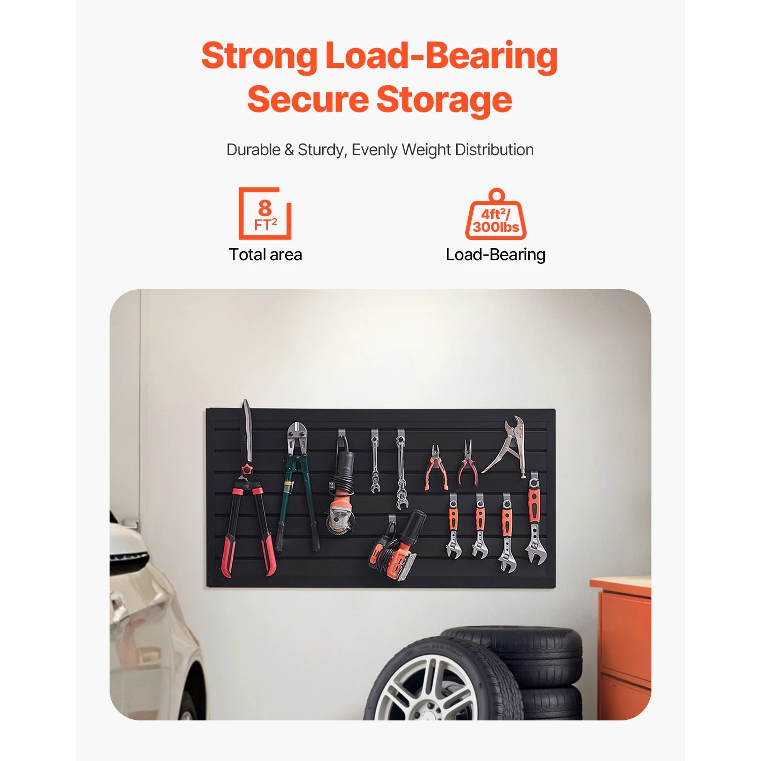 PVC Slatwall Panels for Garage Storage 8–32 sq.ft Modular System