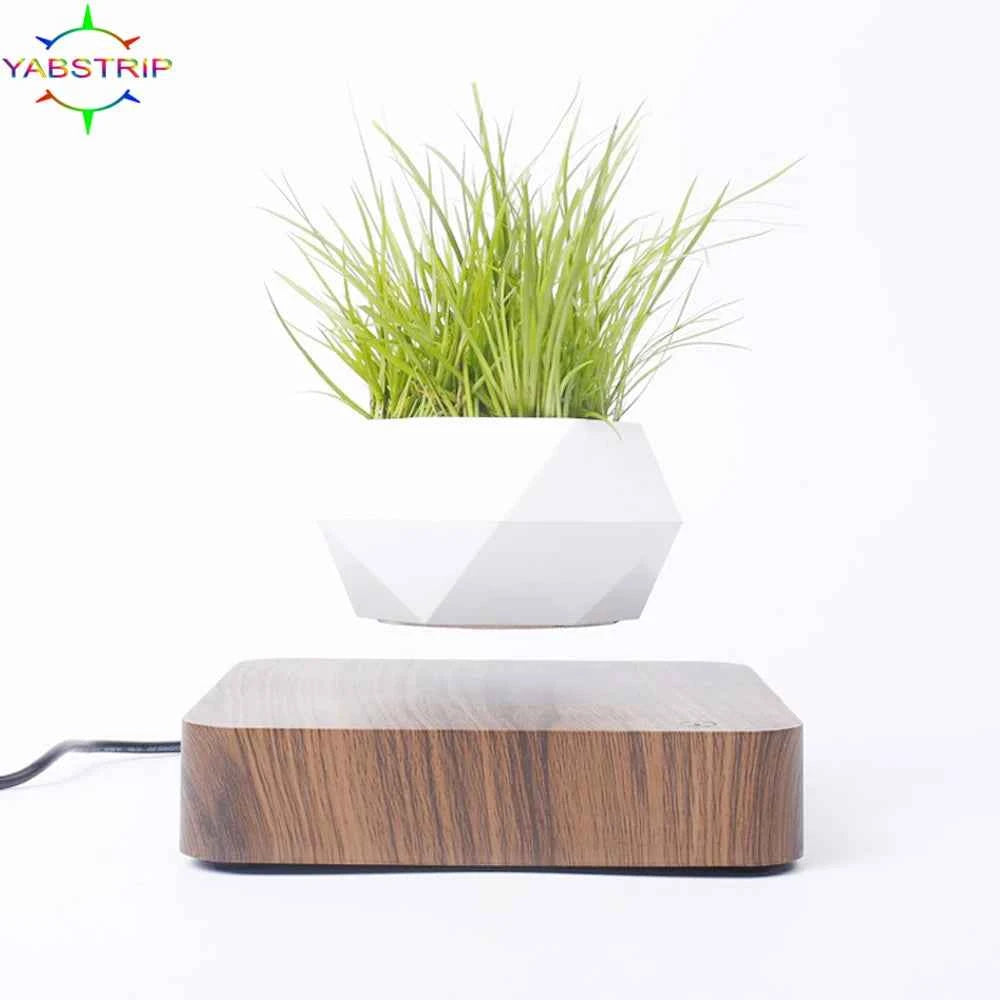 Magnetic Levitating Rotating Plant Pot