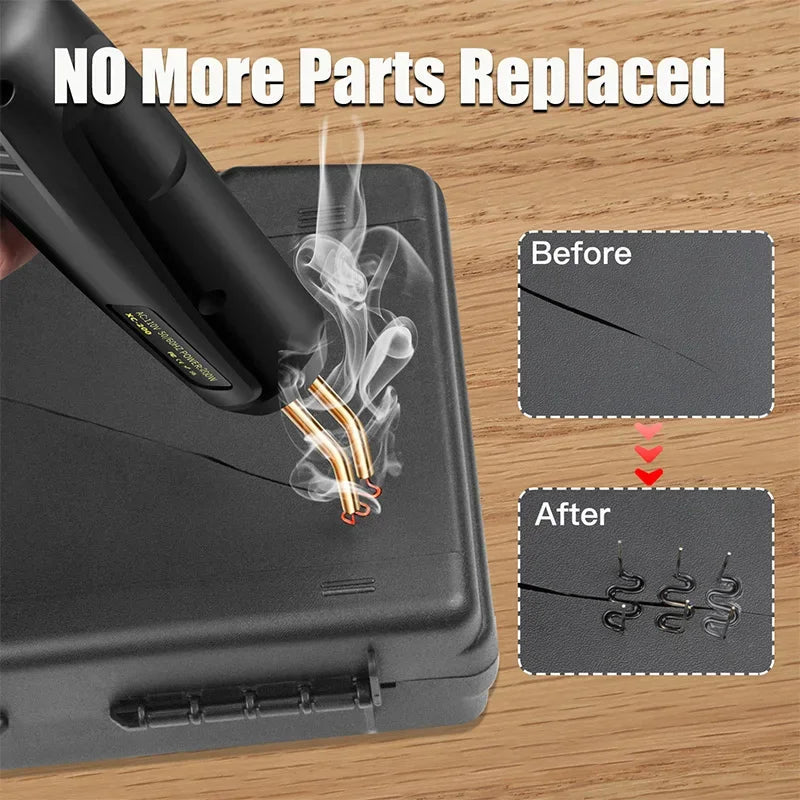 Upgraded 2 in 1 Plastic Welding Kit Hot Stapler Soldering Gun 6/4 Types Staples for Car Bumper Repair 200W Welder Machine Repair