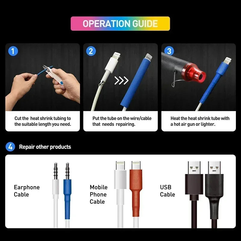 2:1 Heat-Shrink Tubing Assortment for Wire Repairs
