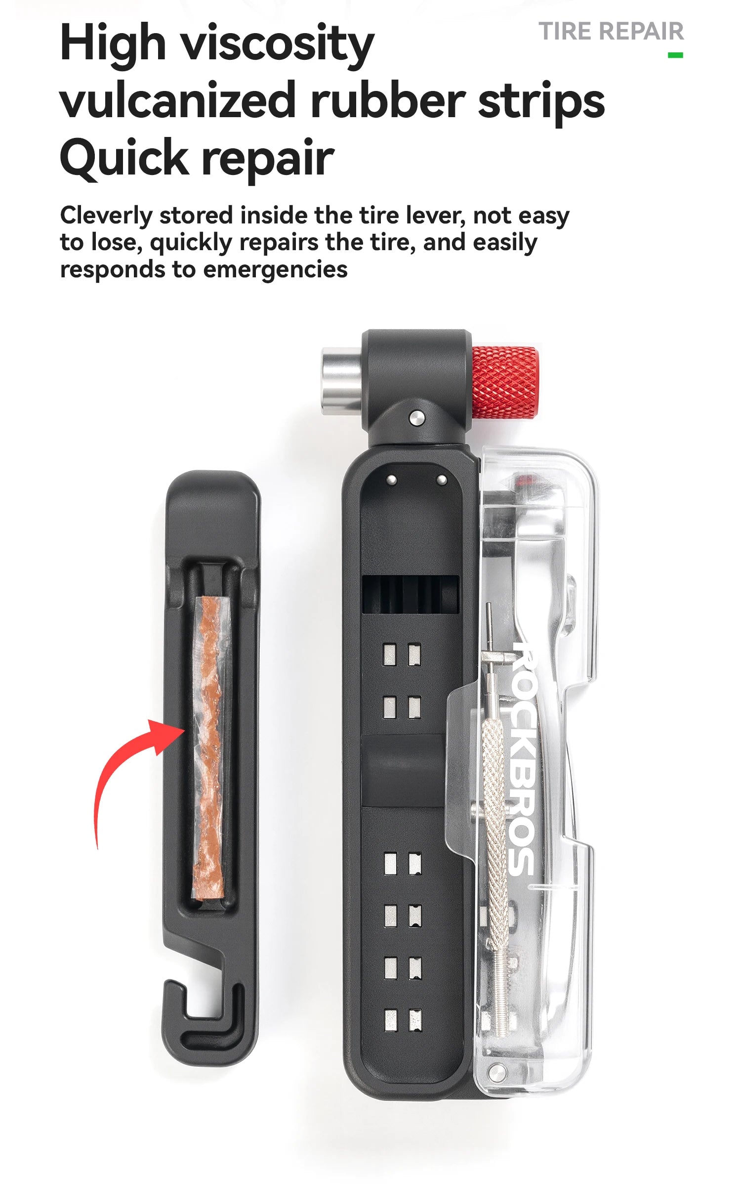 Trousse d’outils de réparation vélo avec clé à cliquet et leviers de pneu