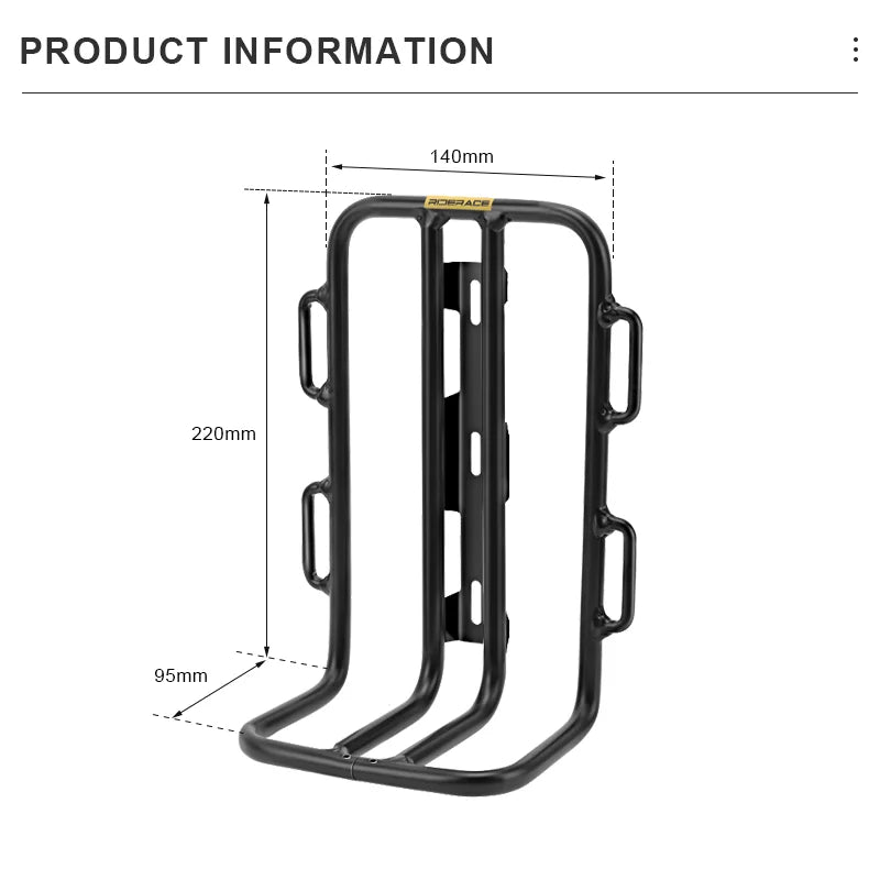 Porte-bagages pour fourche avant de vélo, en 1 ou 2 pièces