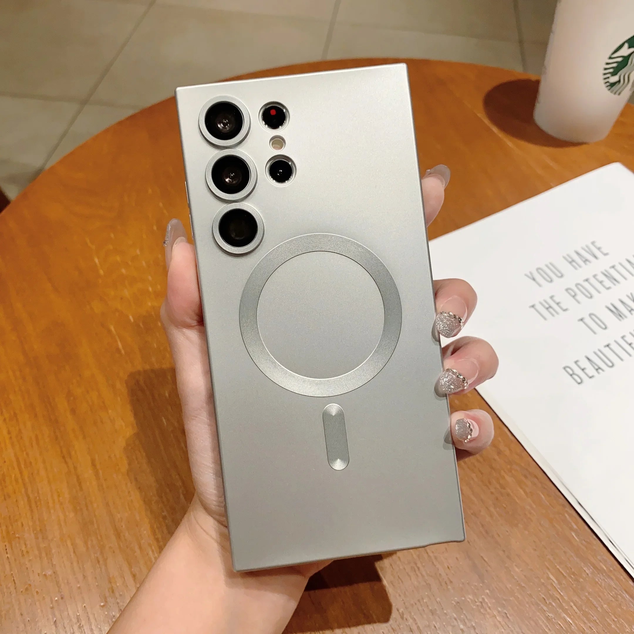 Lyxigt MagSafe magnetiskt fodral för Samsung Galaxy