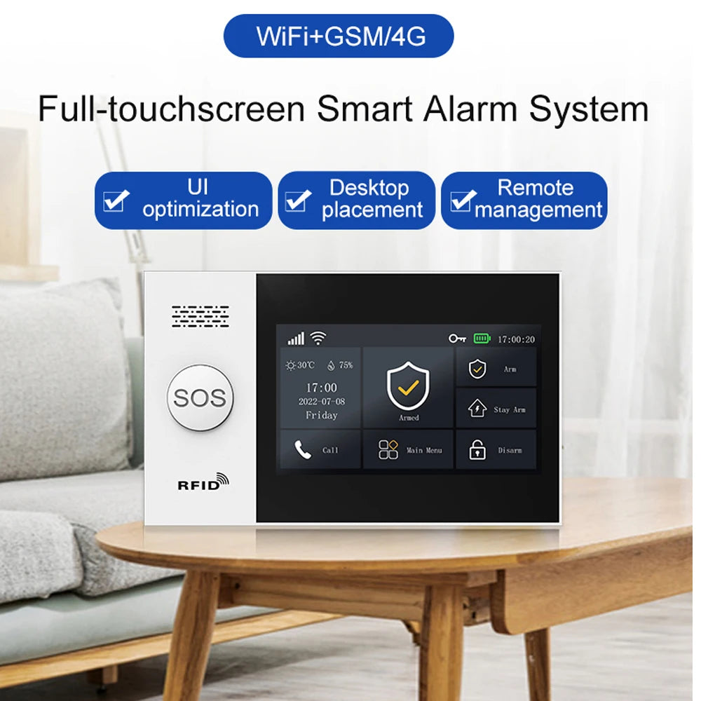 4G Tuya Smart Home Alarm System with Motion Sensor