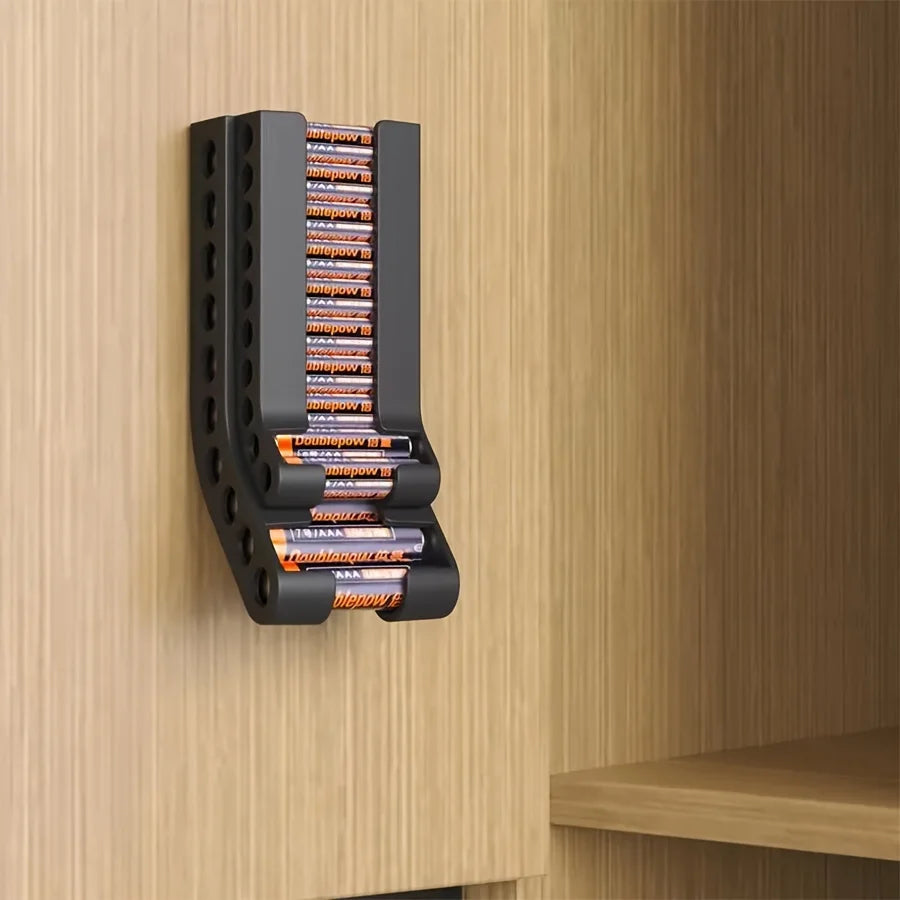 Wall-Mounted AA and AAA Battery Storage Dispenser