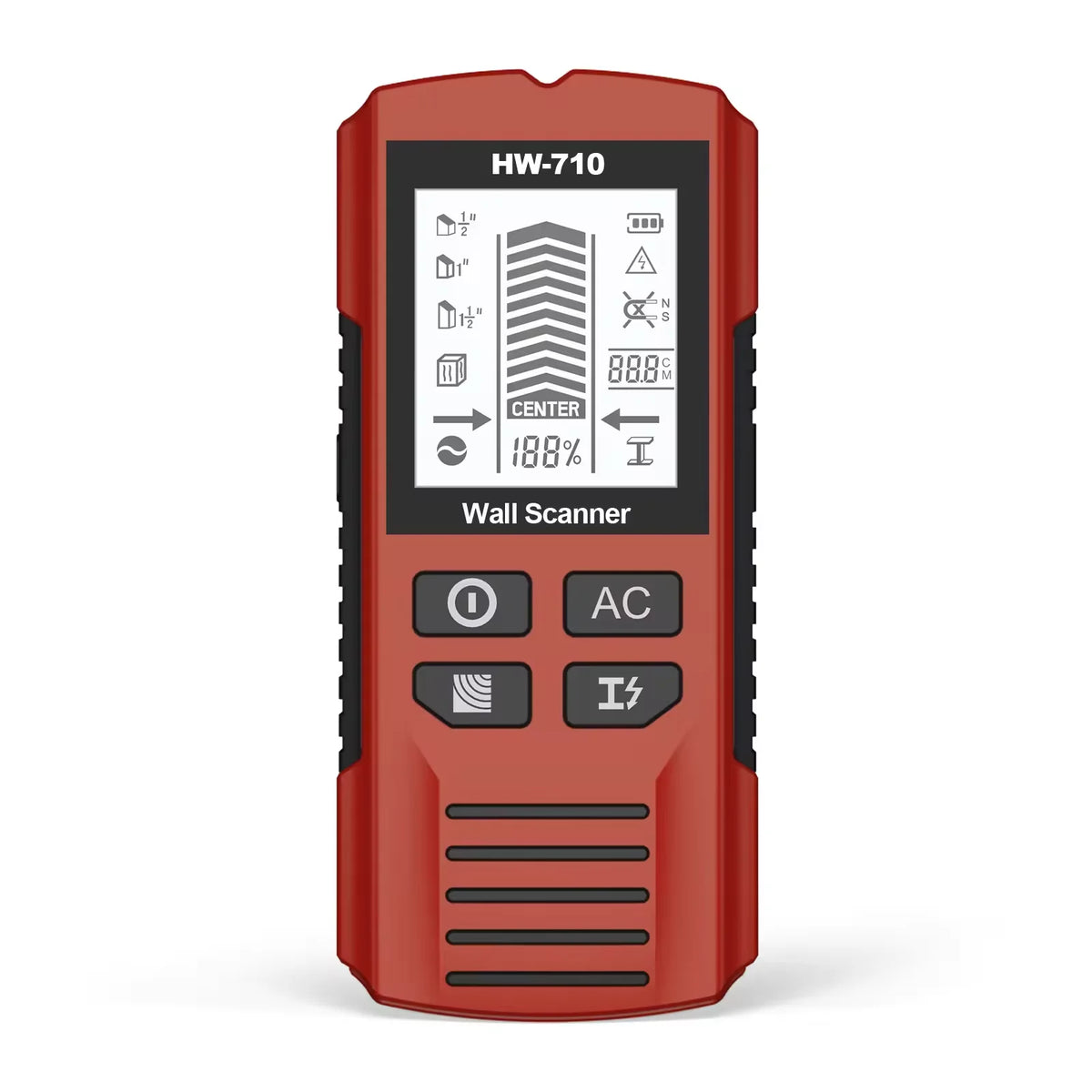 Handheld Wall Scanner with Stud, Metal and AC Modes