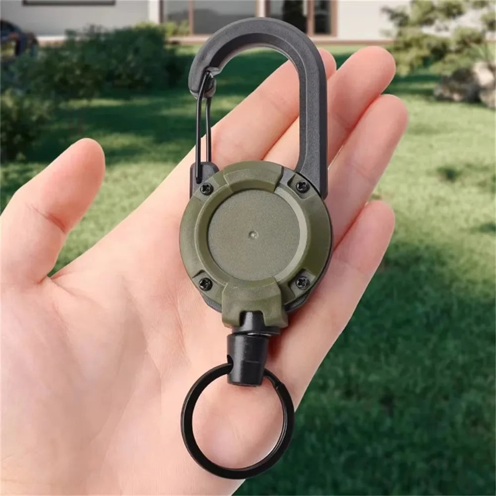 Heavy Duty Retractable Badge Reel with Carabiner Clip