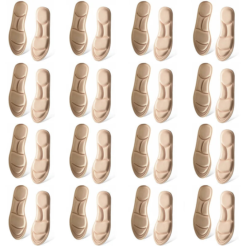 1/2/4/16Pairs 5D Massage Memory Foam Insoles For Shoes Sole Breathable Cushion Sport Running Insoles For Feet Orthopedic Insoles