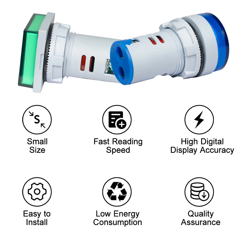22 mm Panel Voltage and Current Meter