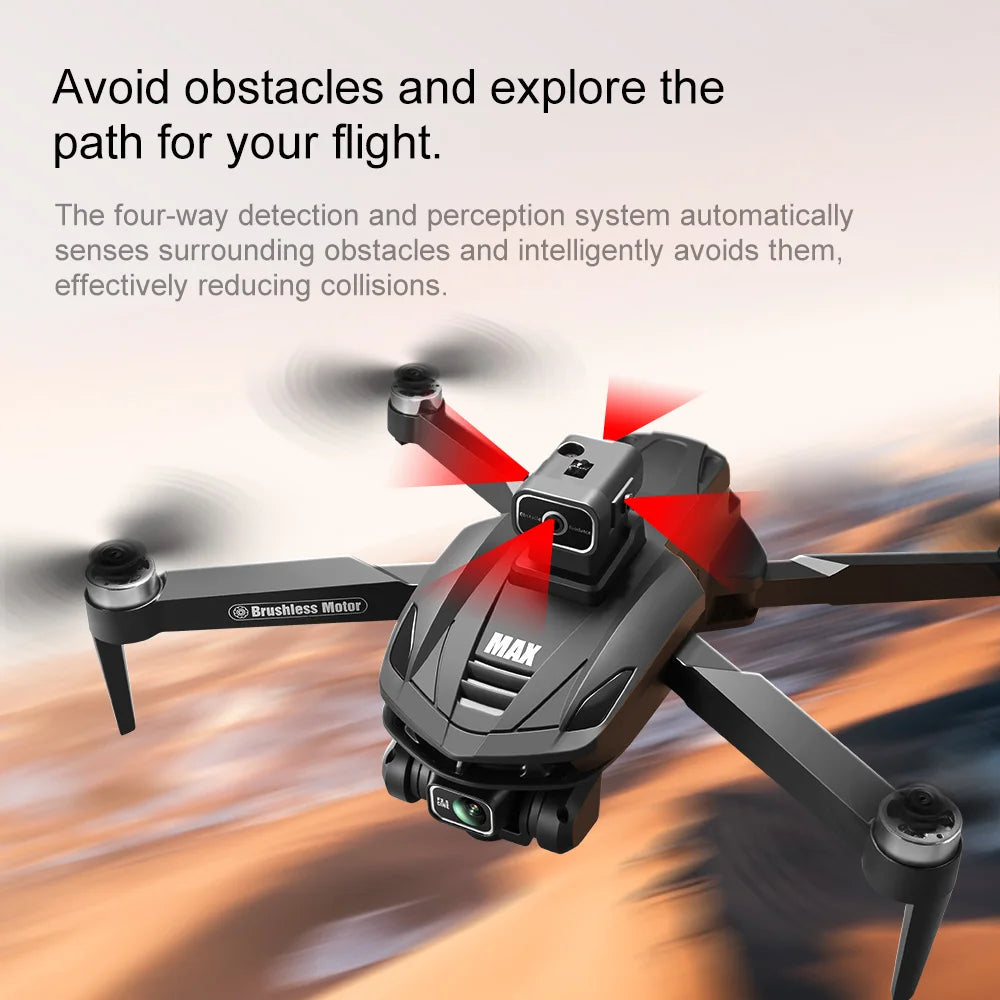 Dronă GPS 5G WiFi FPV cu ecran LCD HD, două camere, evitare obstacole, fără perii, pliabilă