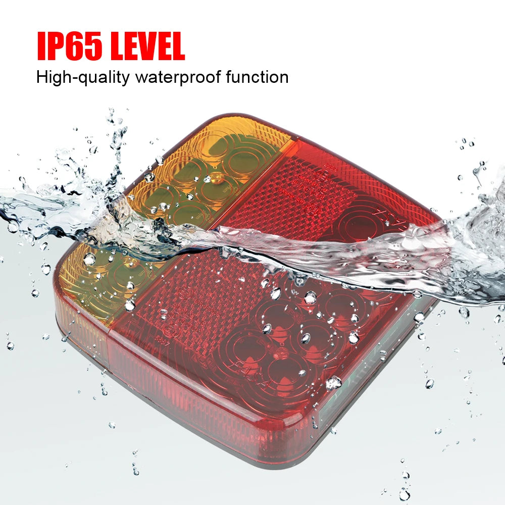 Magnetic Wireless LED Trailer Rear Taillight Signal Warning Brake Lamp Truck Tail Light For Caravan RV Camper Lorry Truck