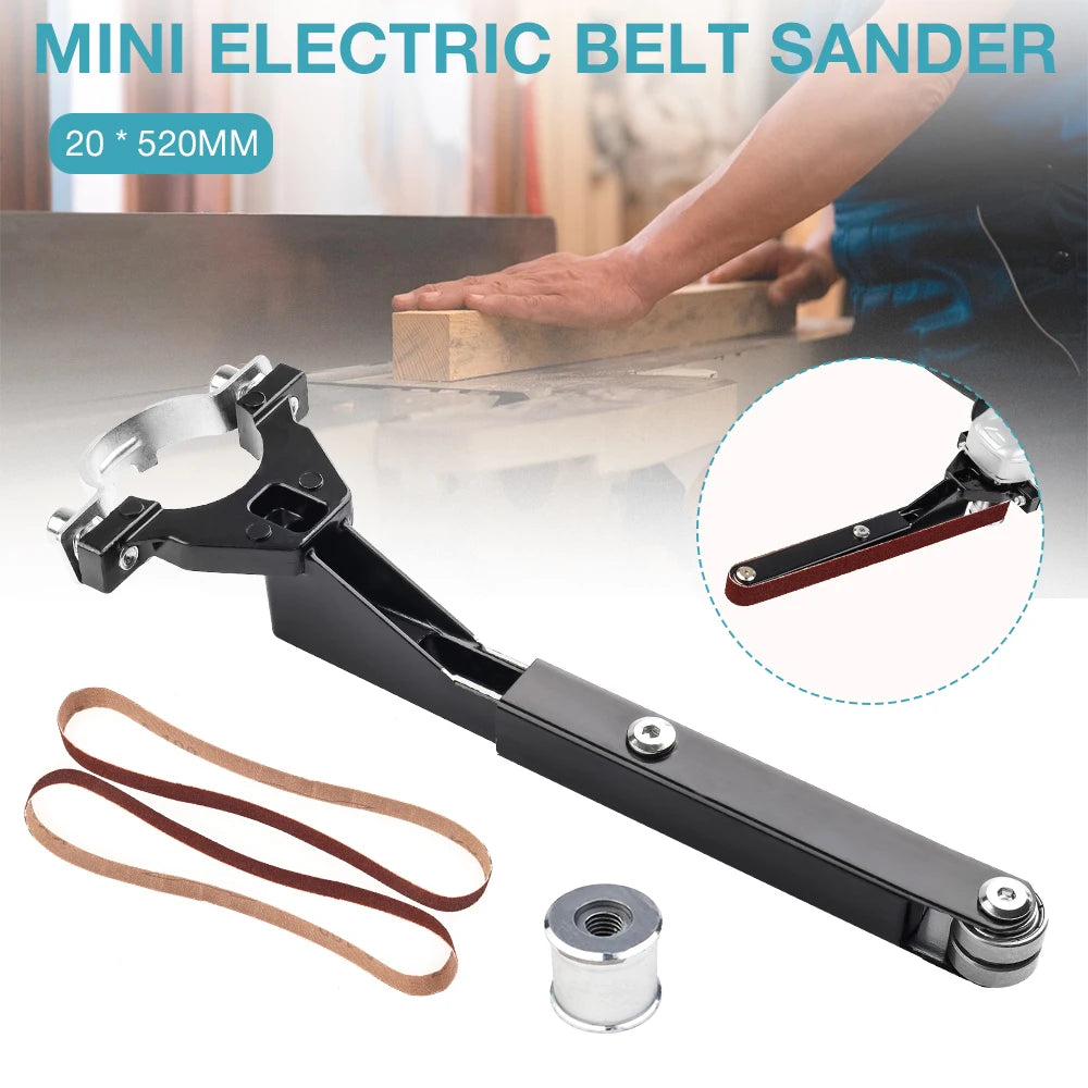 Belt-Sander Attachment for Matching Angle Grinders