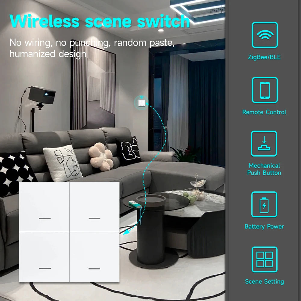 Tuya Zigbee Scene Switch - One to Four Gangs