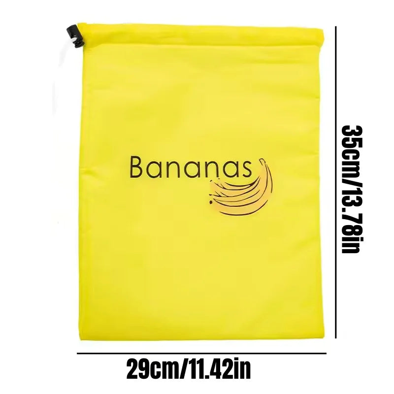 1/2/3/5Pcs Durable Yellow Banana Storage Bags Insulated Fruit Vegetable Fresh-keep Bundle Pocket Drawstring Banana Preserve Bag