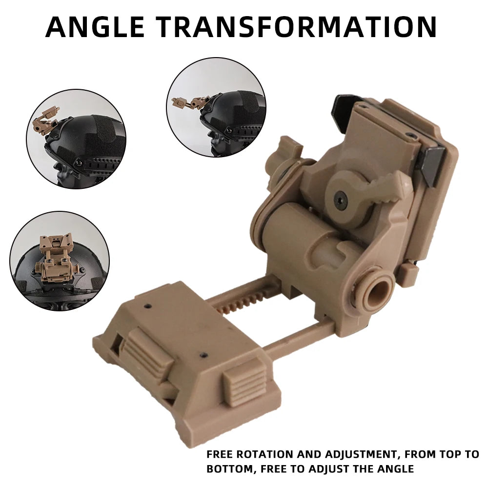 BOOIU Metal/Nylon L4G24 NVG Helmet Mount Holder for PVS15/18 GPNVG18 Goggle Night Vision Stent Outdoor Tactical Helmet Bracket