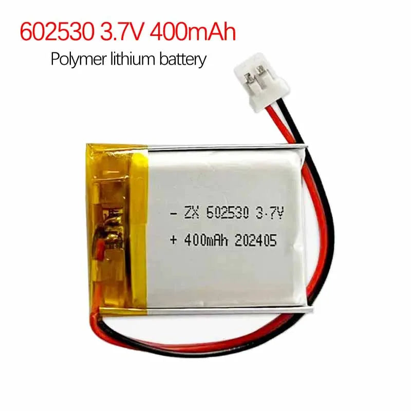 602530 3.7 V 400 mAh oppladbart LiPo-batteri