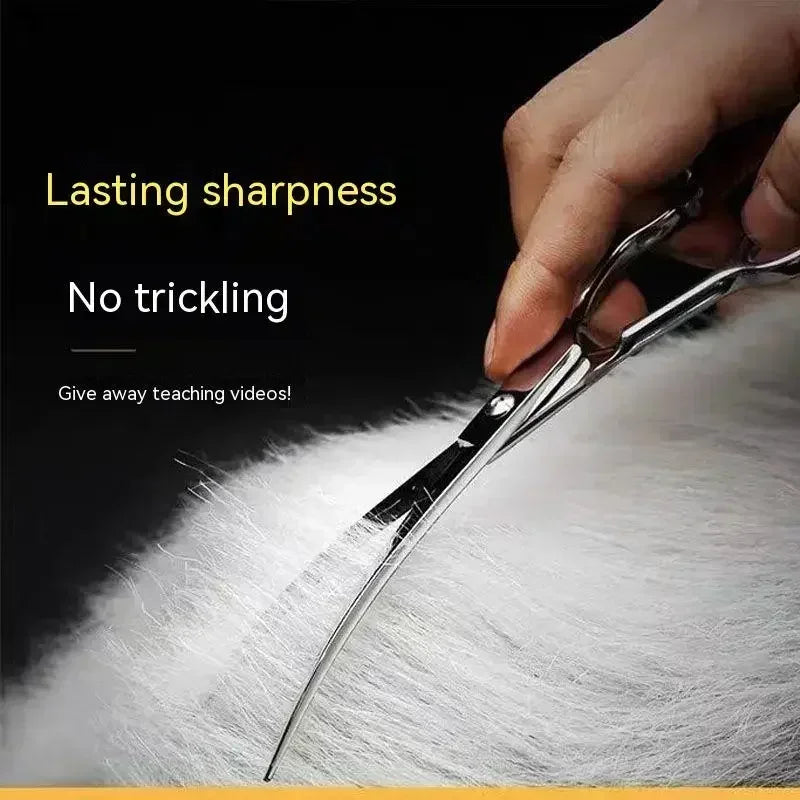 Stainless-Steel Pet Grooming Scissors, Single Piece