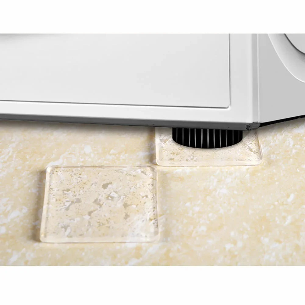 4pcs Anti Vibration Non-Slip Mat Washing Machine Silicone Pad Multifuncational Transparent Place Mats Home Bathroom Portable