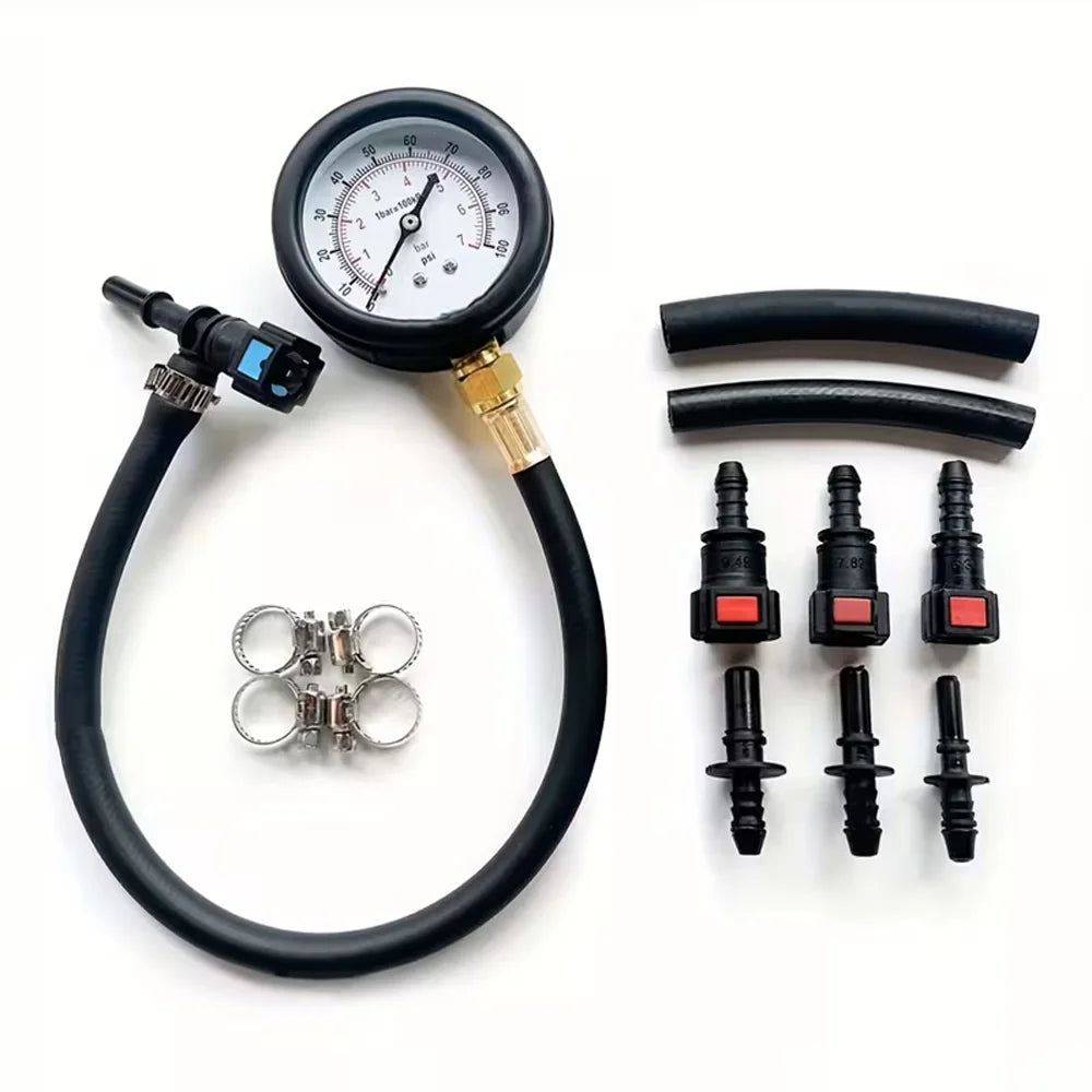 Fuel Pressure Test Kit - 0-100psi Gauge