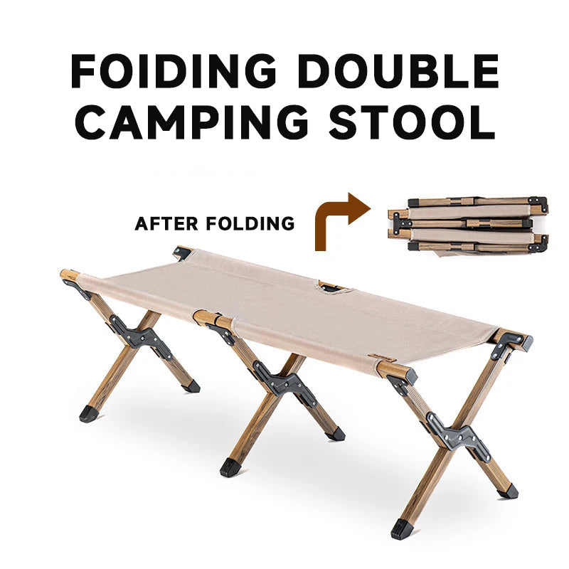 Double Camping Stool for Two | Lightweight Folding Outdoor Seat