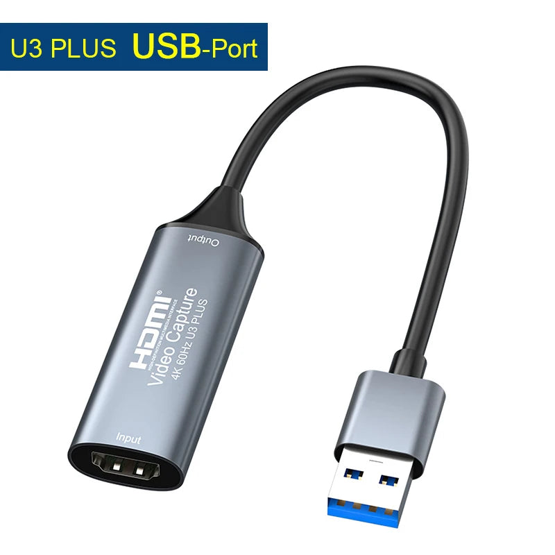 Scheda di acquisizione video HDMI 4K a 60Hz completa UHS USB 3.0 Dispositivo di acquisizione HDMI a USB Type-C Registratore per diretta OBS Gaming PC