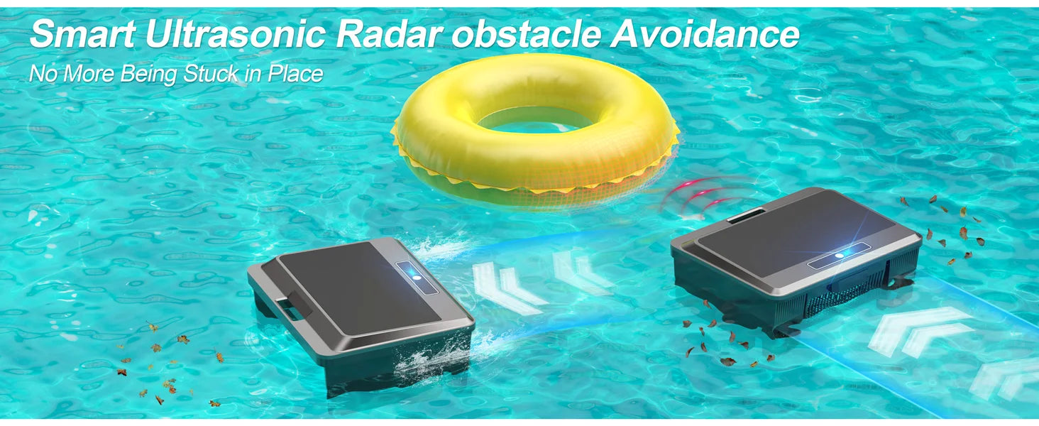 Solar Robotic Pool Cleaner Surface Skimmer with Remote Control