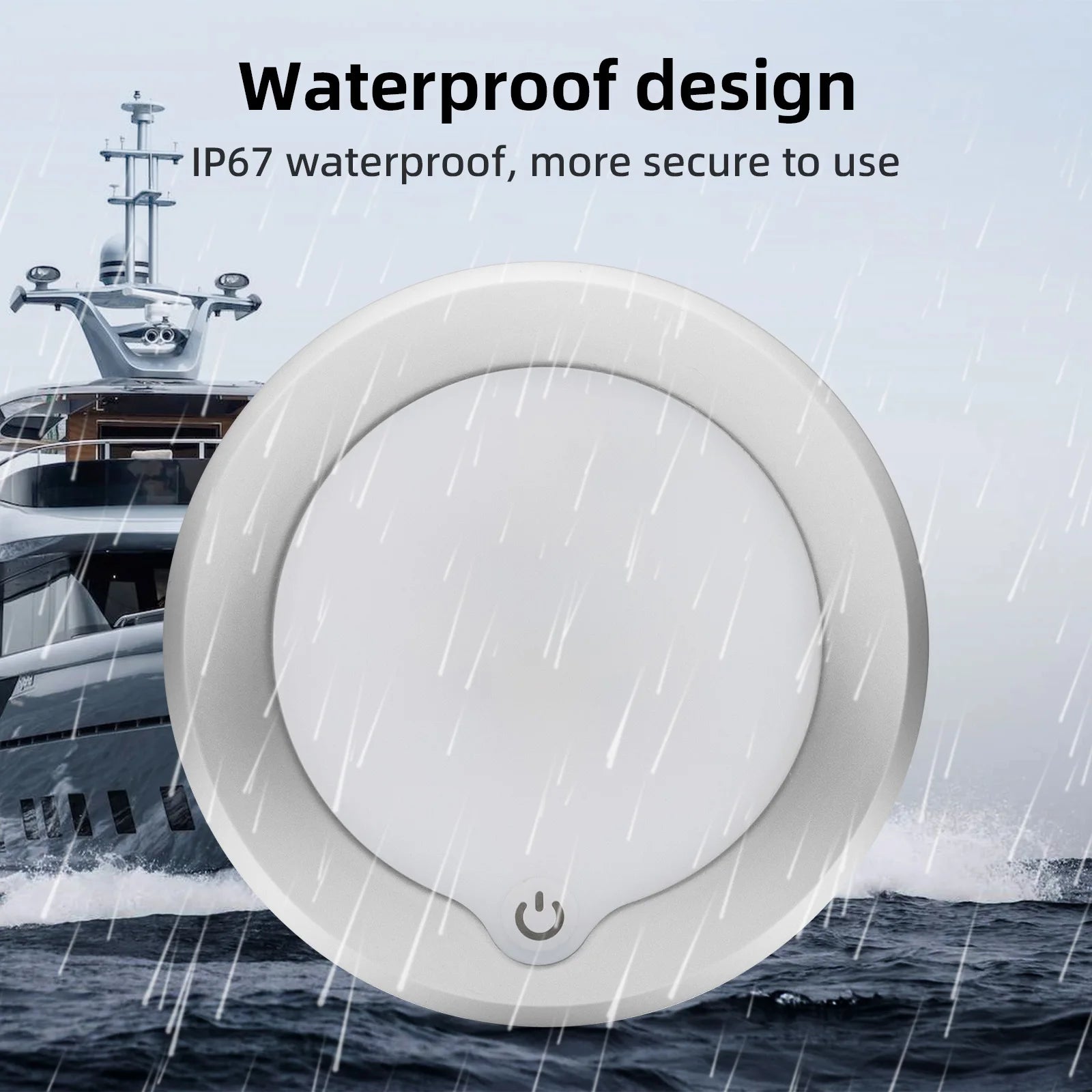 Ceiling Light Indoor Dimmable LED Light Ultra-thin 3W RV Ceiled Dome Lamp Adjustable Brightness Switch Boat Yacht Spotlight 12v
