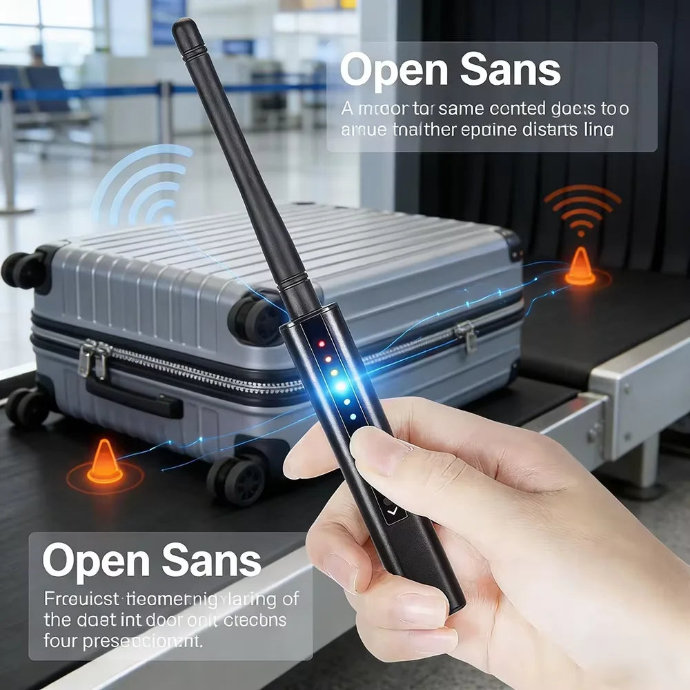 Portable Professional Anti-Spy RF Detector, Wireless Signals Scanner, GPS Tracker, Bug Finder, Hidden Camera, GSM Audio Devices