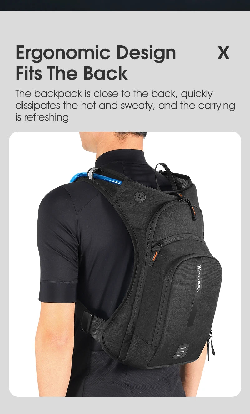 WEST BIKING Hidratacijski ruksak za biciklizam — 10 L