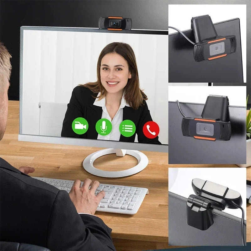 Mini USB HD Webcam with Microphone for PC and Desktop