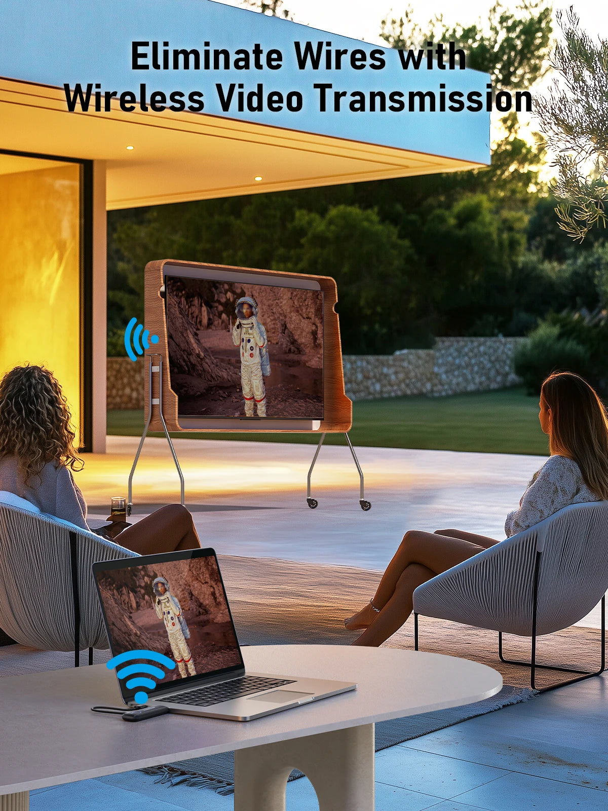 50M Wireless HDMI Transmitter and Receiver 1080P Plug & Play