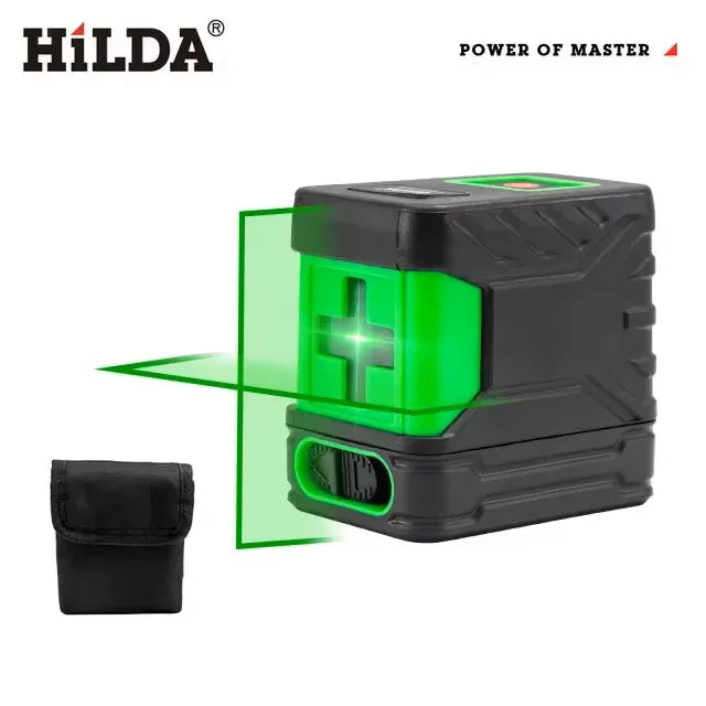 HILDA Laser Level 2 lines/5 Lines 360 Automatic Leveling Level Construction Tool Equipment Green Light Cross Laser Good Gift