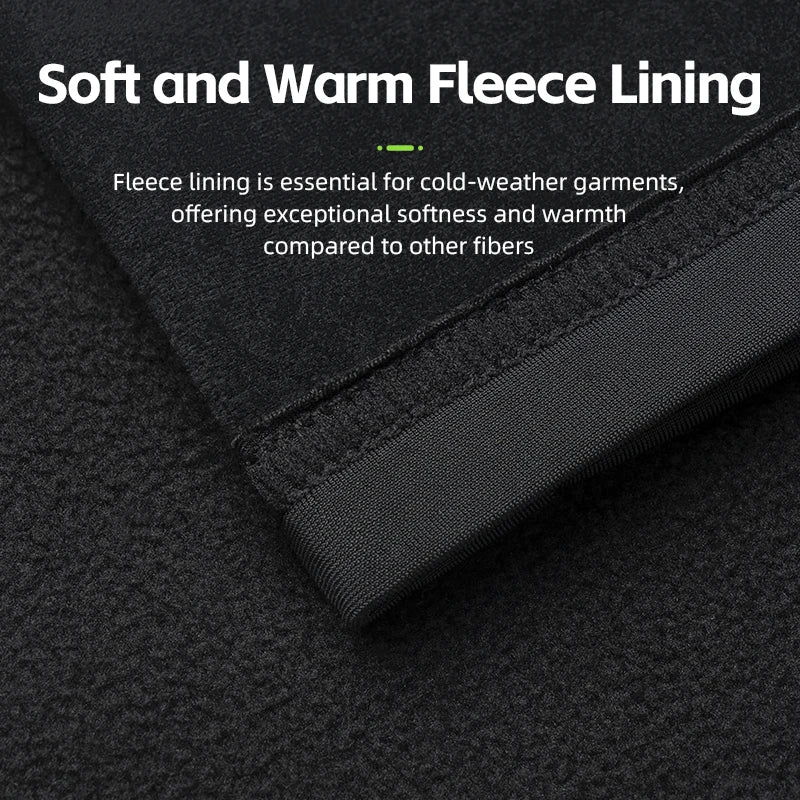 Winter Cycling Pants Fleece-Lined Windproof Reflective Trousers