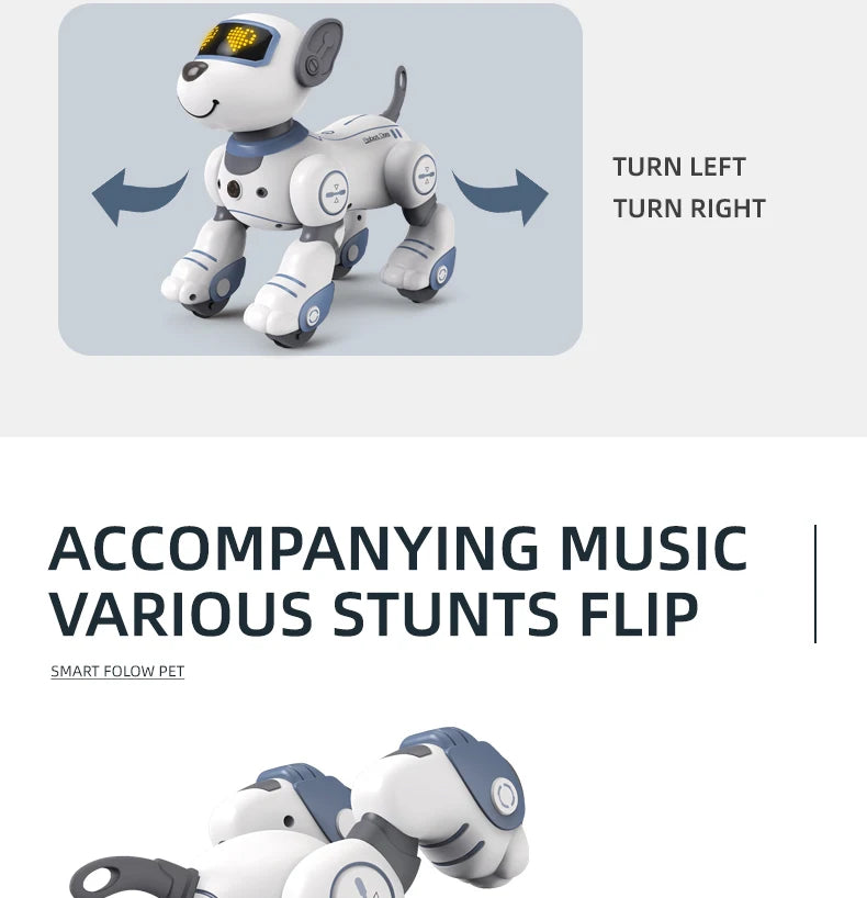 Programmable Robot Dog Toy with Remote Control and Stunt Moves